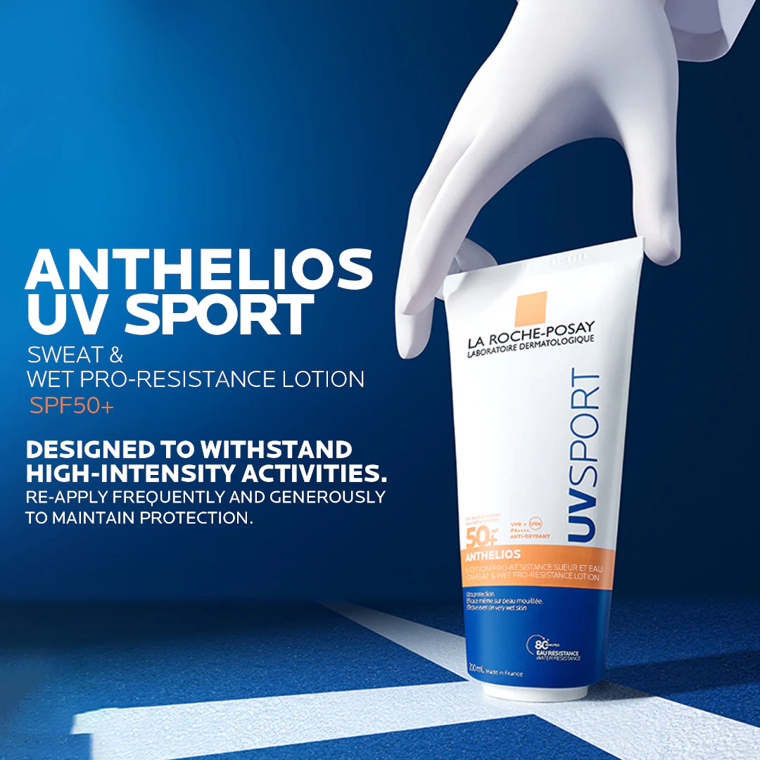 La Roche-Posay Anthelios UVSPORT Sweat & Wet Pro-Resistance Lotion SPF50+ - Image 3