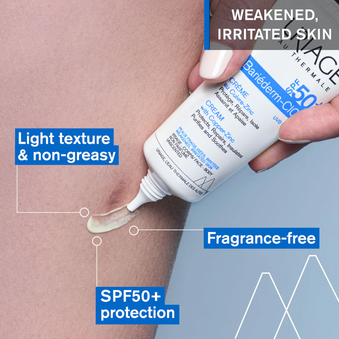 Uriage Bariederm-Cica Cream with Copper Zinc SPF50+ - Image 5