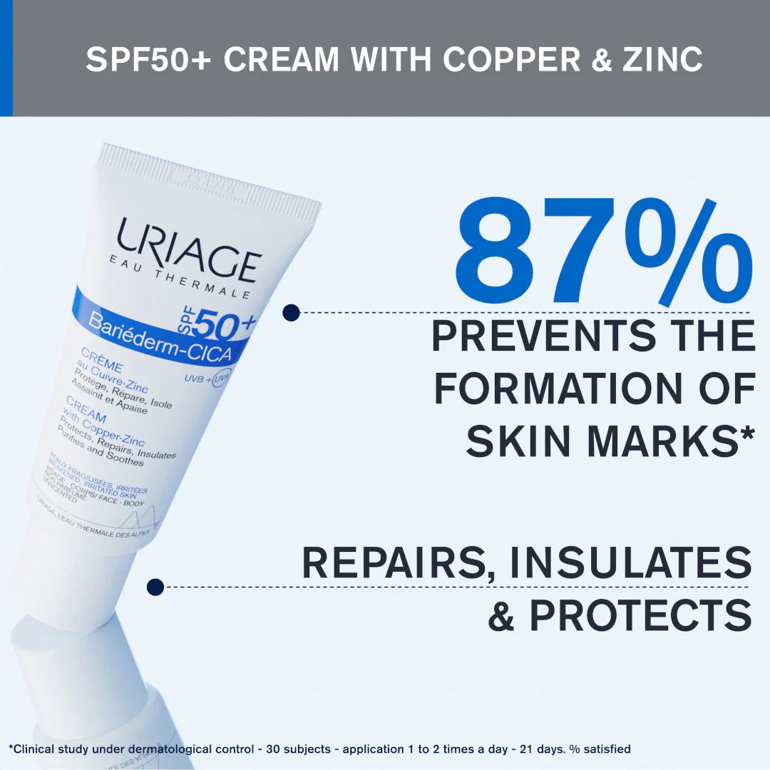 Uriage Bariederm-Cica Cream with Copper Zinc SPF50+ - Image 6
